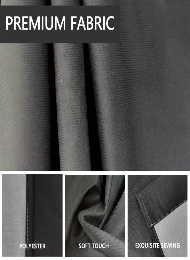 AAtter Black and Grey Window Curtains Kitchen White Gray Ombre Mens Modern Art Goth Gothic Small Short Home Living Room Bedroom Bathroom Drapes Treatment Tiers Fabric 1 Pair, 27.5" W x 39" L, Gradient - Image 2
